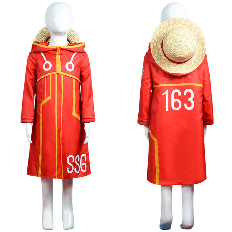 Luffy Kids Cosplay Costume Outfits Halloween Carnival Party Suit