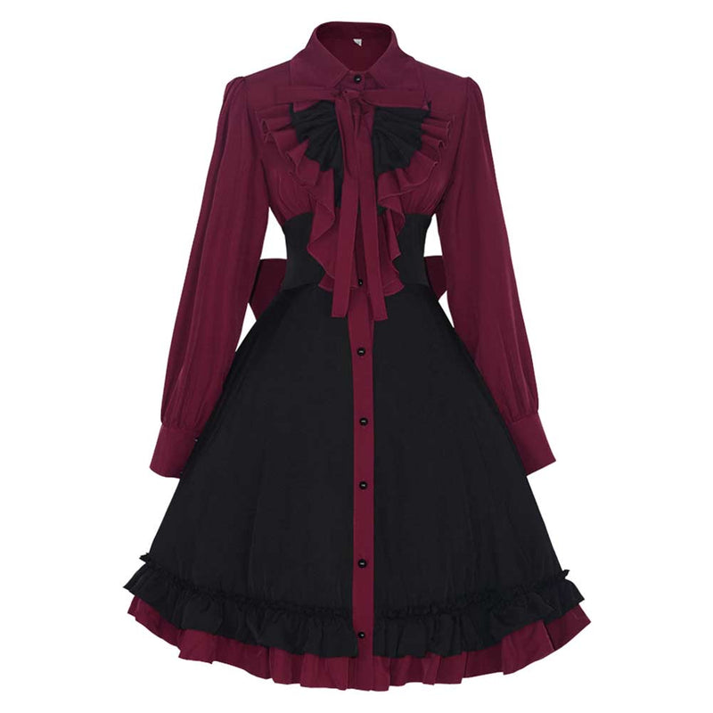  Victorian style Gothic Cosplay Costume Outfits Halloween Carnival Suit  
